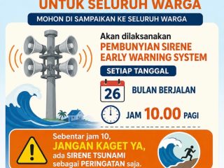 Setiap Tanggal 26, Sirene Tsunami Dibunyikan di Palu