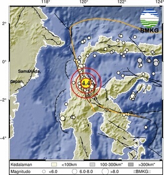 Gempa Magnitudo 4,4 Guncang Wilayah Timur Laut Sigi, Tidak Berpotensi Tsunami