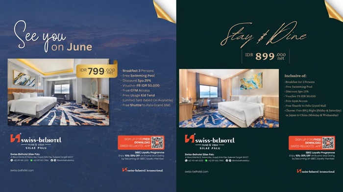 Swiss-Belhotel Silae Palu Hadirkan Promo Menginap Spesial Mulai Rp799 Ribu