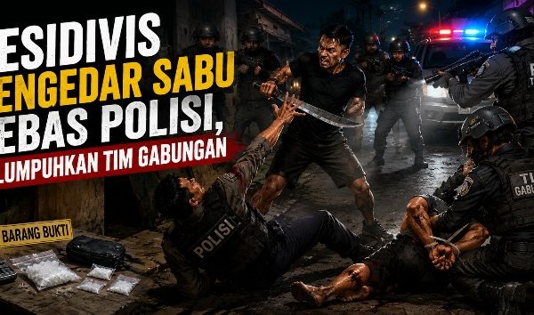 Anggota Polresta Palu Terluka Disabet Parang Saat Penggerebekan Sabu