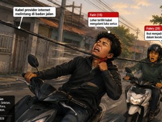 Leher Terlilit Kabel Melintang, Dua Warga Jadi Korban Kecelakaan di Jalan Tanggul Selatan Palu