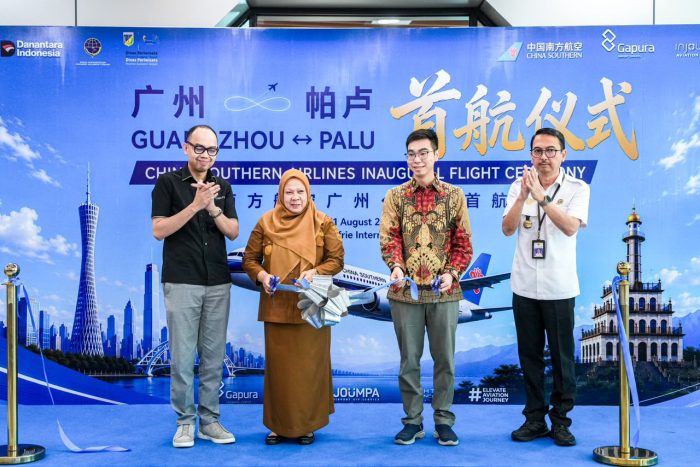 Wagub Reny Sambut Penerbangan Perdana China Southern Airlines, Palu-Guangzhou Resmi Terhubung Langsung
