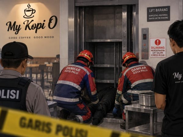 Karyawan My Kopi O Palu Tewas Terjepit Lift Barang