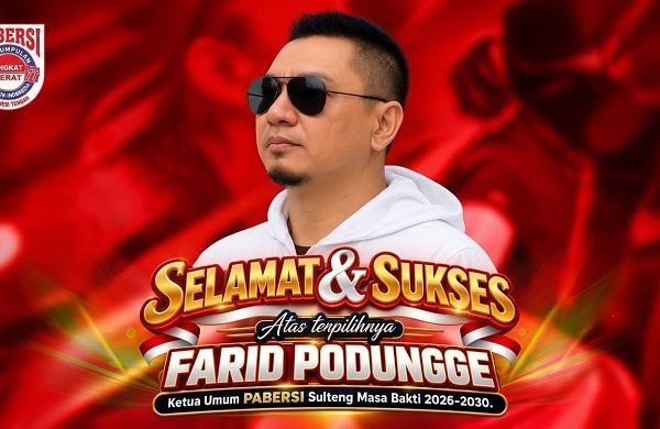 Farid Podungge Terpilih Aklamasi Pimpin PABERSI Sulteng Periode 2026-2030
